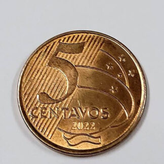 moeda 5 centavos de real 2022